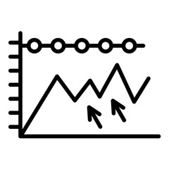 Multiple Trend Chart Icon