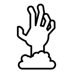 Scary Hand Icon