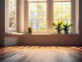 Fototapeta premium empty room with window and floor