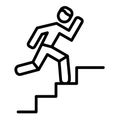 Person Climbing Stairs Icon