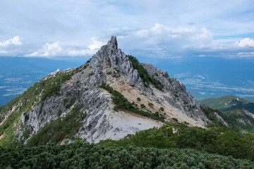 【鳳凰三山】赤抜沢ノ頭から見る地蔵岳