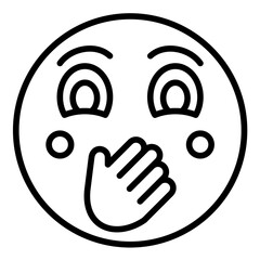 Face with Hand Over Mouth Icon