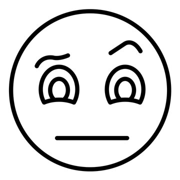 recommend clip art: Face with Raised Eyebrow Icon