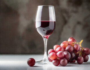 red wine and grapes