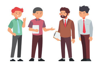 businessman in casual characters 