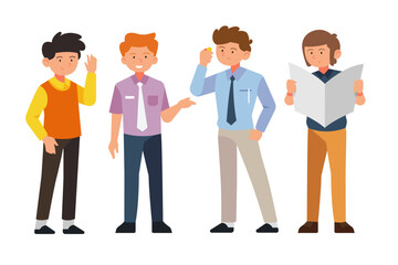 businessman in casual characters 