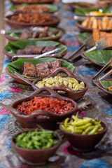 Typical Indonesian cuisine and usually served in buffet form