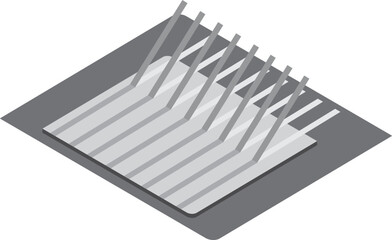 3D paper stripe with shadow 