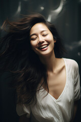 Fototapeta premium Beautiful Asian Women with Long Hair