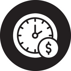 time is money glyph icon