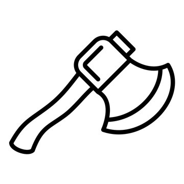black outline axe icon clip art preview
