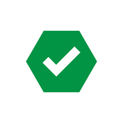 Green check mark, approve on polygon button