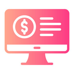internet banking gradient icon