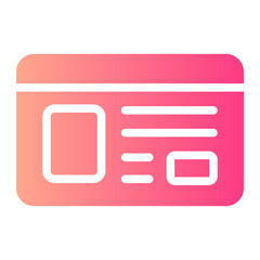 id card gradient icon