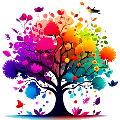tree with colorful leaves