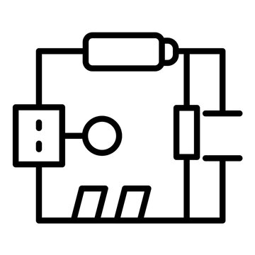 black circuit diagram icon clip art preview