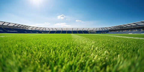 Fototapeta premium Close-up of Outdoor Sports Stadium Turf