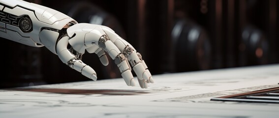 Robotic Hand Interacting With a Keyboard on a Table
