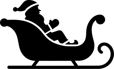 Santa Sleigh Silhouette 1
