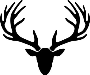 Obraz premium Reindeer Antlers Silhouette