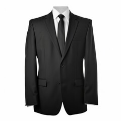 A Classic, Timeless Image: The Elegance of a Black and White Suit and Tie