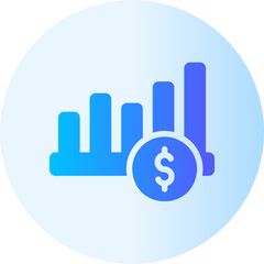 bar chart gradient icon
