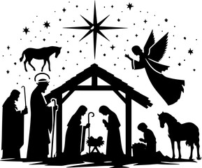 Nativity Silhouette Scene 1
