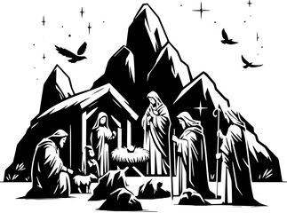 Nativity Scene Illustration 4