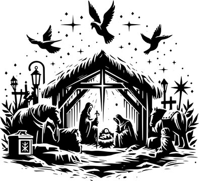 Nativity Scene Illustration 10