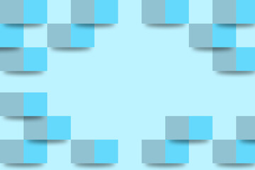 Blue abstract texture background from colored geometric shapes. Blue Business background 3d render for modern advertising graphics and website illustration