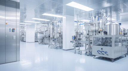 Pharmaceautical clean room, industrial design for large scale chemical production in controlled...
