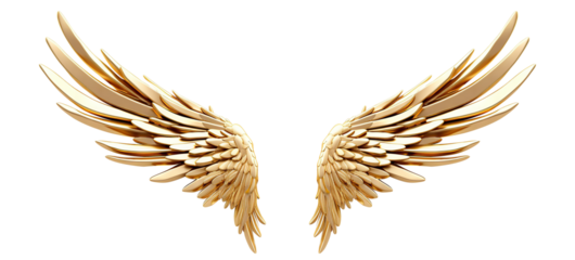 Golden wings cut out