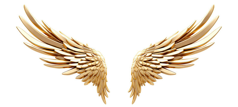 Golden wings cut out