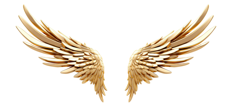 Golden wings cut out
