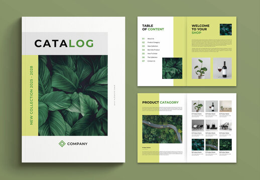 Green Catalog Brochure Layout