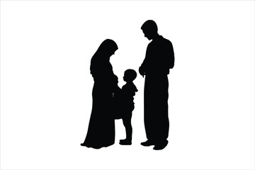 Silhouette of a parent and child, Silhouette of a family, Silhouettes of people in poses, silhouette of a couple