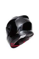 Sport motorcycle glossy black helmet