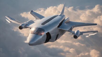 Fototapeta premium Future Aircraft Background Very Cool