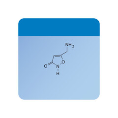 Diagram showing schematic molecular structure of Cardiolipin Blue Scientific vector illustration.