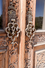 Carved iron door handles, Uzbekistan. Tashkent