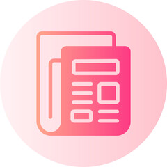 Fototapeta premium newspaper gradient icon