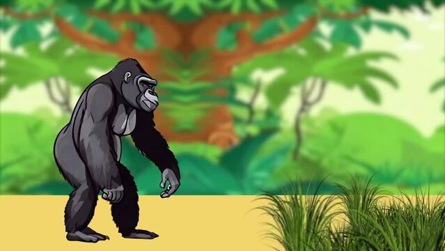Gorilla Walking animation
