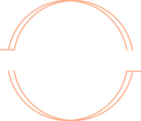 Simple Circle Logo Frame Border Illustration