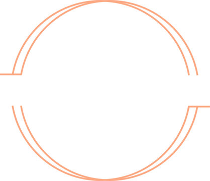 Simple Circle Logo Frame Border Illustration