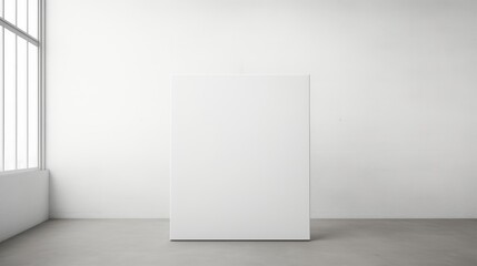A blank canvas set against a clean white background AI generated illustration