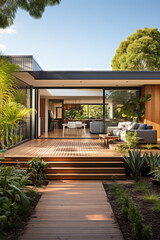 Obraz premium Wooden-style Cabin in the Forest