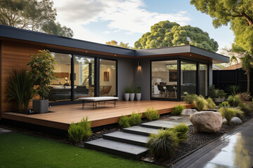 Wooden-style Cabin in the Forest