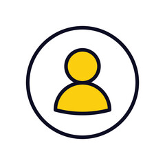 Contact icon isolate white background vector stock illustration.