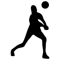 silhouette of people playing volleyball