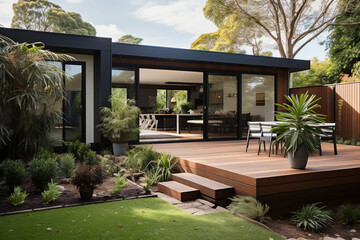 Wooden-style Cabin in the Forest